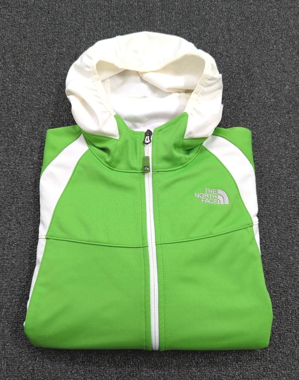North Face Women's Summit Series Windstopper Green White Zip Up Jacket Size Med